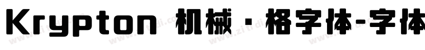 Krypton 机械风格字体字体转换